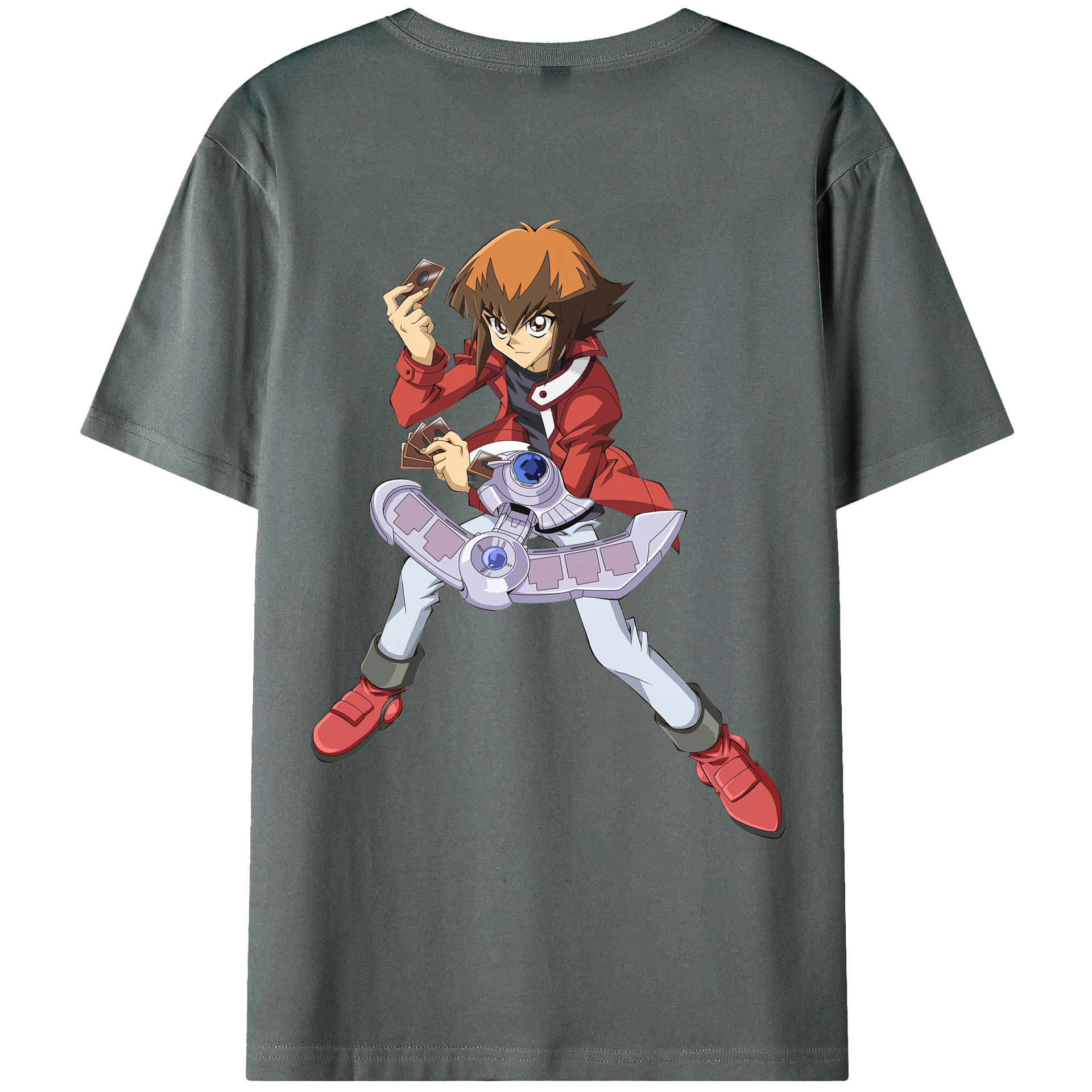 （画像用） 遊☆戯☆王 Yu-Gi-Oh! 綿100％ メンズ半袖Tシャツ（バックプリント） 通気性